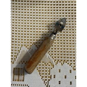 Vintage EDLUND CO. INC. BURLINGTON, VT USA Wood Handle Can & Bottle Opener 6"